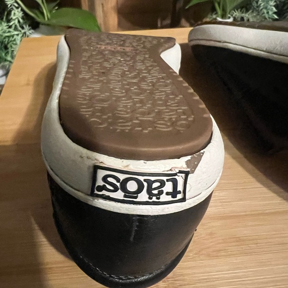 Taos Footwear Black Leather Slip-Ons with White Soles - Picture 8 of 10